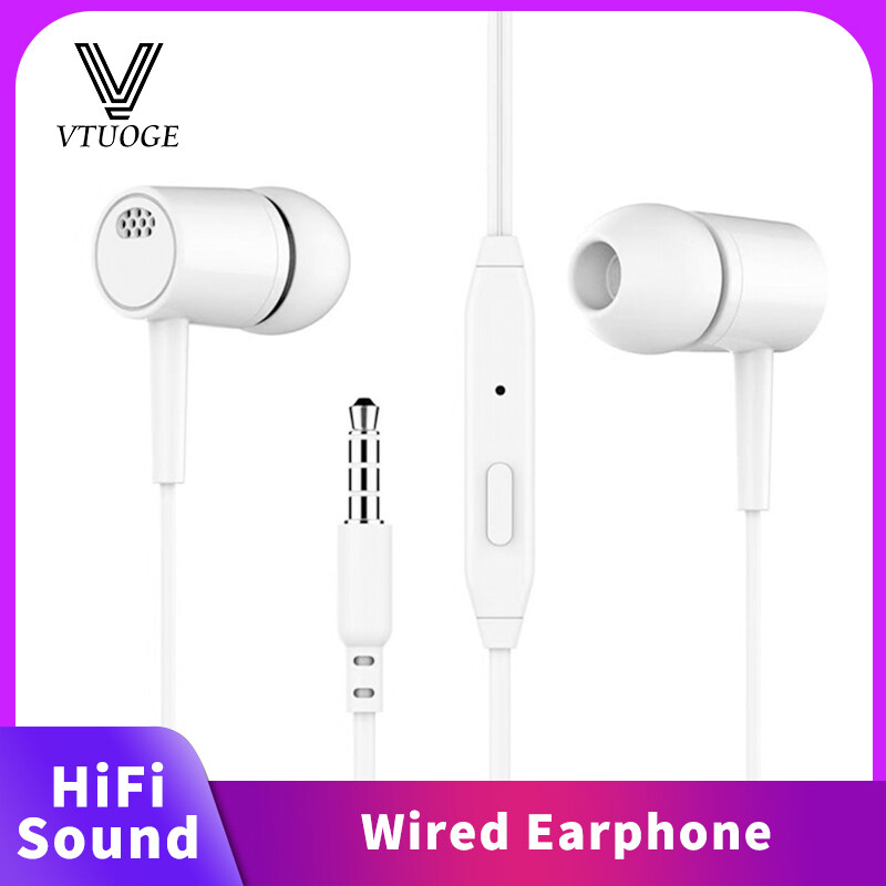 VTUOGE Wired In-Ear Plug EarPods Earphone Nosice Cancelling Earbuds In Ear Headphones Headsets for xiaomi Redmi huawei Airdots Android Mobile Phone