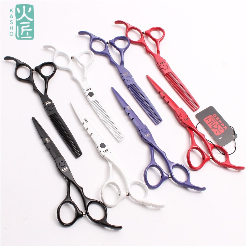 Kéo 440c kéo cắt tóc nhật bản kéo răng cắt tóc bộ dụng cụ cắt tóc kéo 6 inch