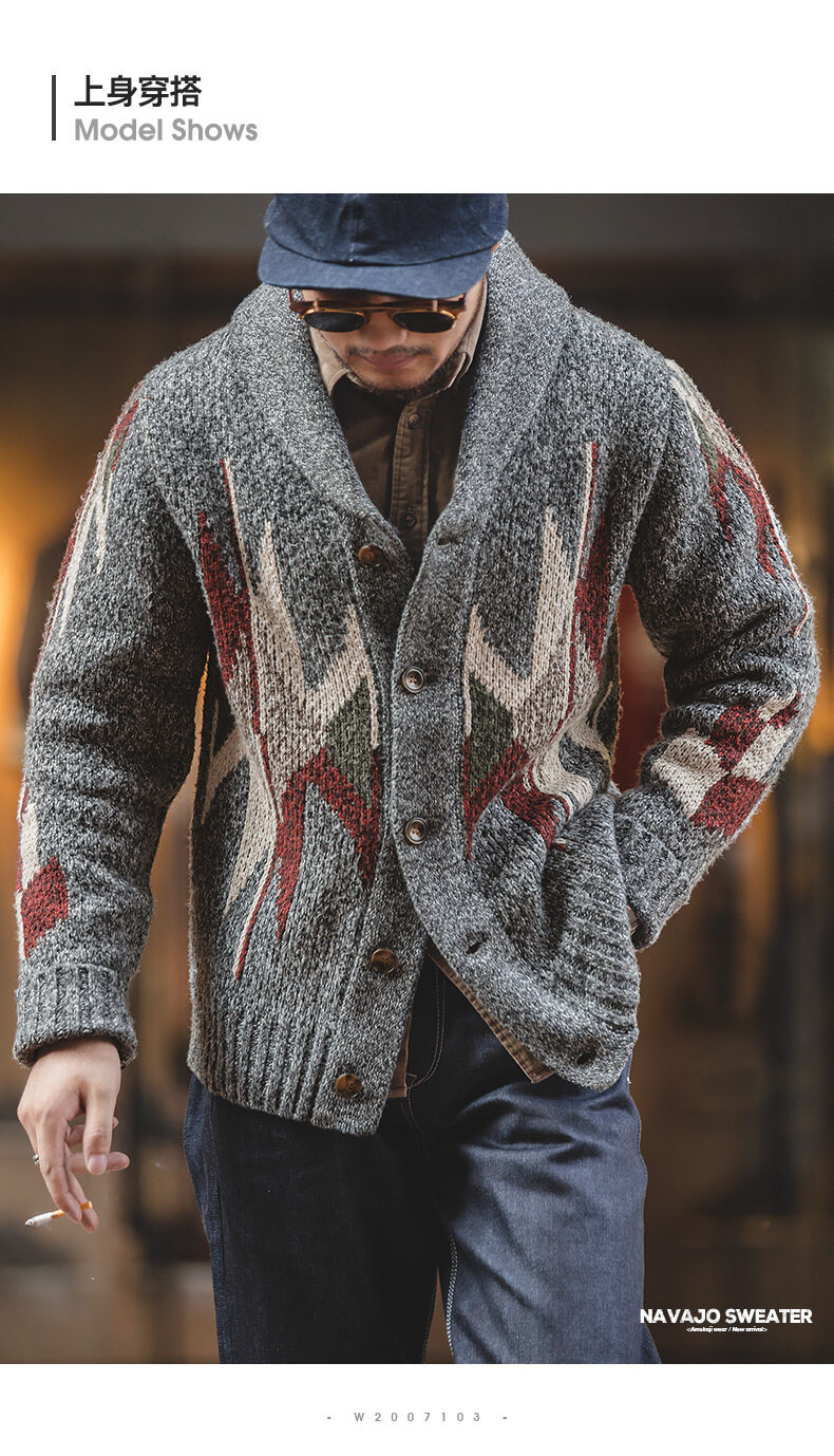 Mens on sale navajo cardigan