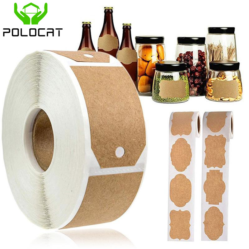 Polocat 300 cuộn/cuộn nhãn tự làm nhãn dính trống cho tem nướng bằng tay