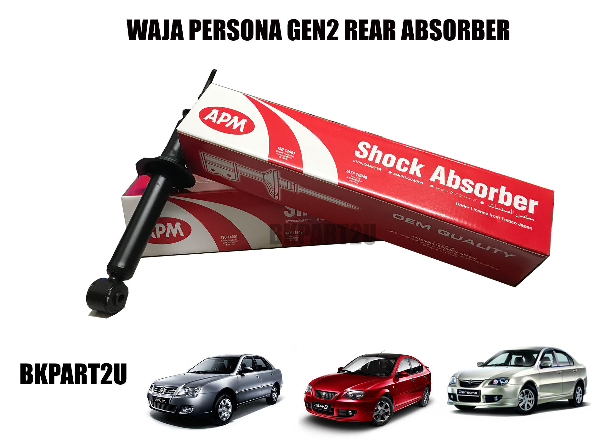 Apm Rear Absorber Belakang Gas For Waja Waja Campro Persona Gen2 1 Set 2pcs Apm High Quality Lazada
