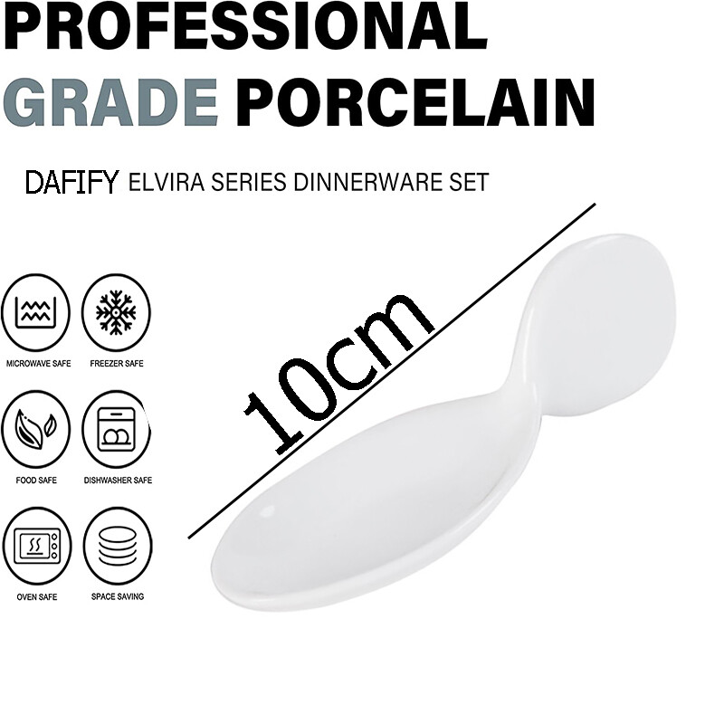 DAFIFY 4 Inch Porcelain Tasting Spoons 1 Fish Shape Porcelain Spoons Microwave-Safe, Oven-Safe - Restaurantware ราคา 85 บาท*ส่งฟรี
