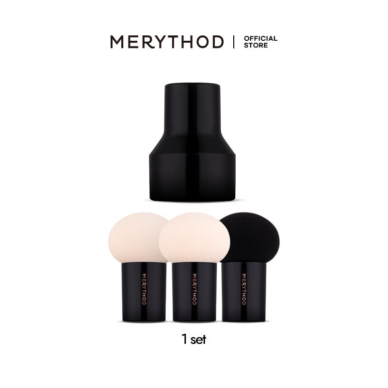 Gambar MERYTHOD Mushroom Puffy Makeup Sponges For Applying Foundations 3ea in 1 Pack
