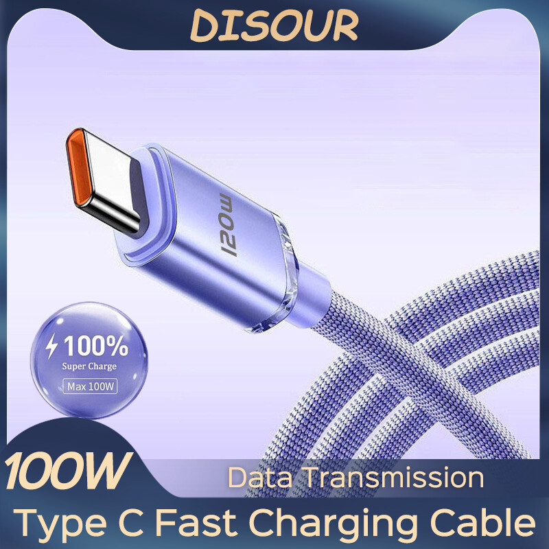 DISOUR 120W Loại C Cáp sạc nhanh 6A USB siêu sạc cáp dữ liệu USB-C sạc điện thoại cáp cho Huawei Xiaomi Infinix điện thoại di động