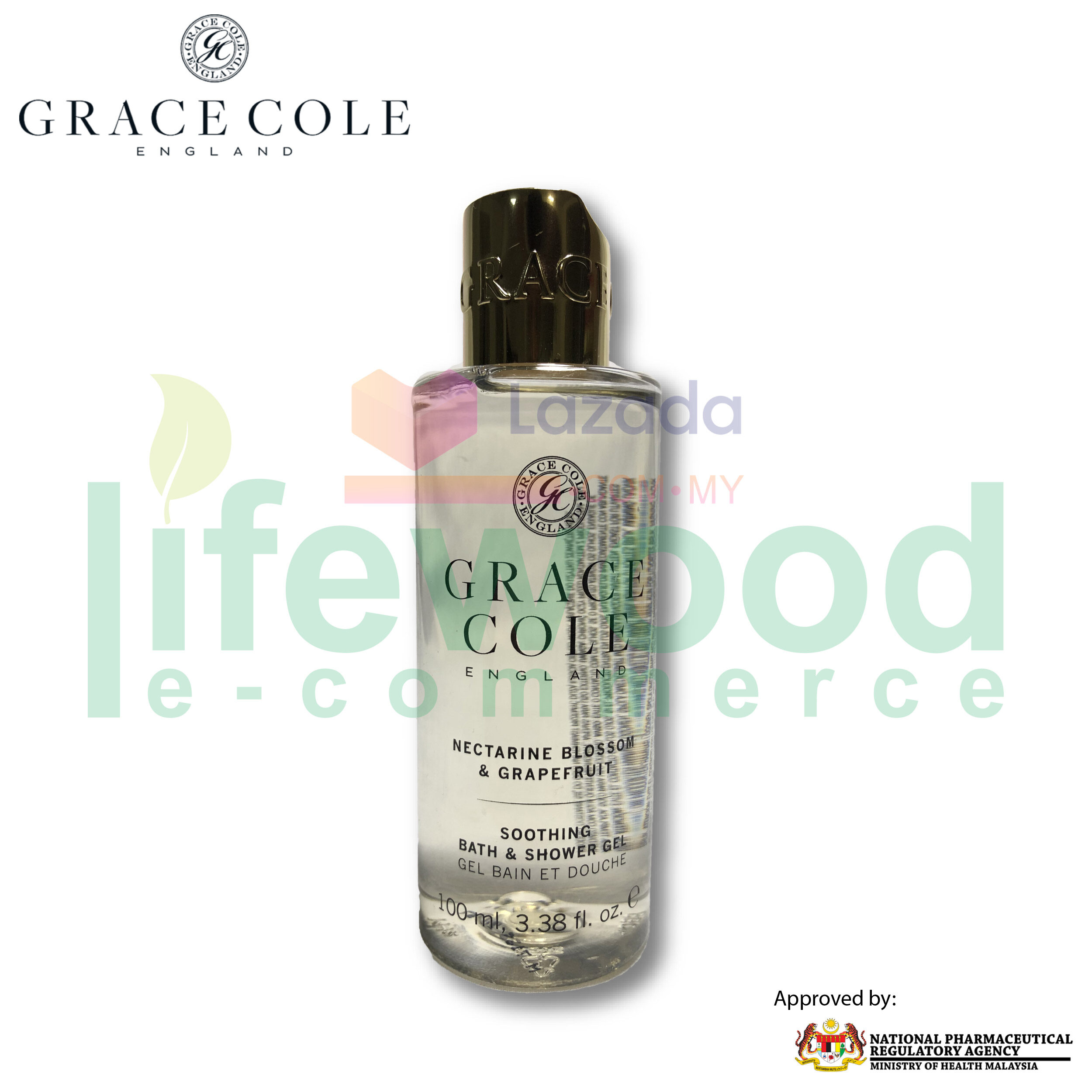 Gambar GRACE COLE Nectarine Blossom   Grapefruit 100ml Bath   Shower Gel Travel CDU