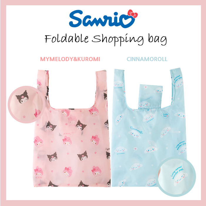 Túi mua sắm gấp được Túi mua sắm kuromi & mymelody/cinnamorol