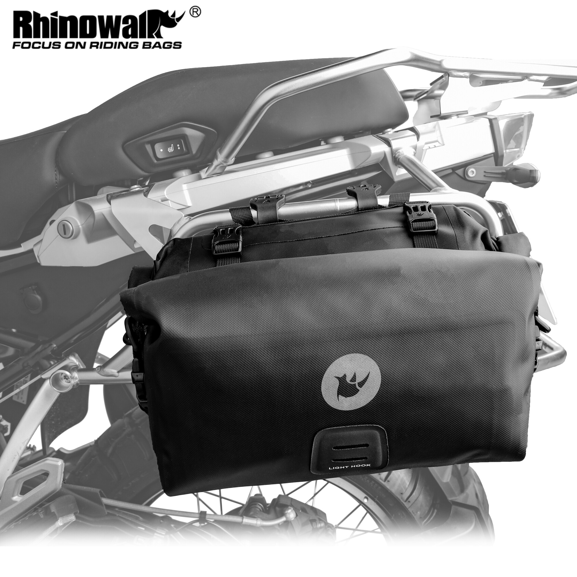 Rhinowalk Túi đeo hông xe máy Dung tích lớn 8L-12L-16L-24L Túi đựng thúng gắn đuôi xe máy chống nước Túi yên ngựa Du lịch ngoài trời Túi đựng hành lý Phụ kiện xe máy