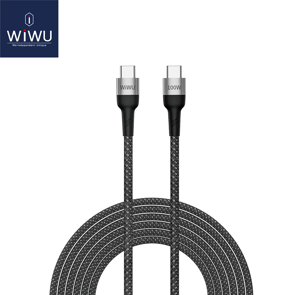Wiwu pd cáp sạc nhanh 100w cho ipad cáp sạc usb-c sang usb-c loại bền c cáp điện thoại di động cho macbook air 13 pro
