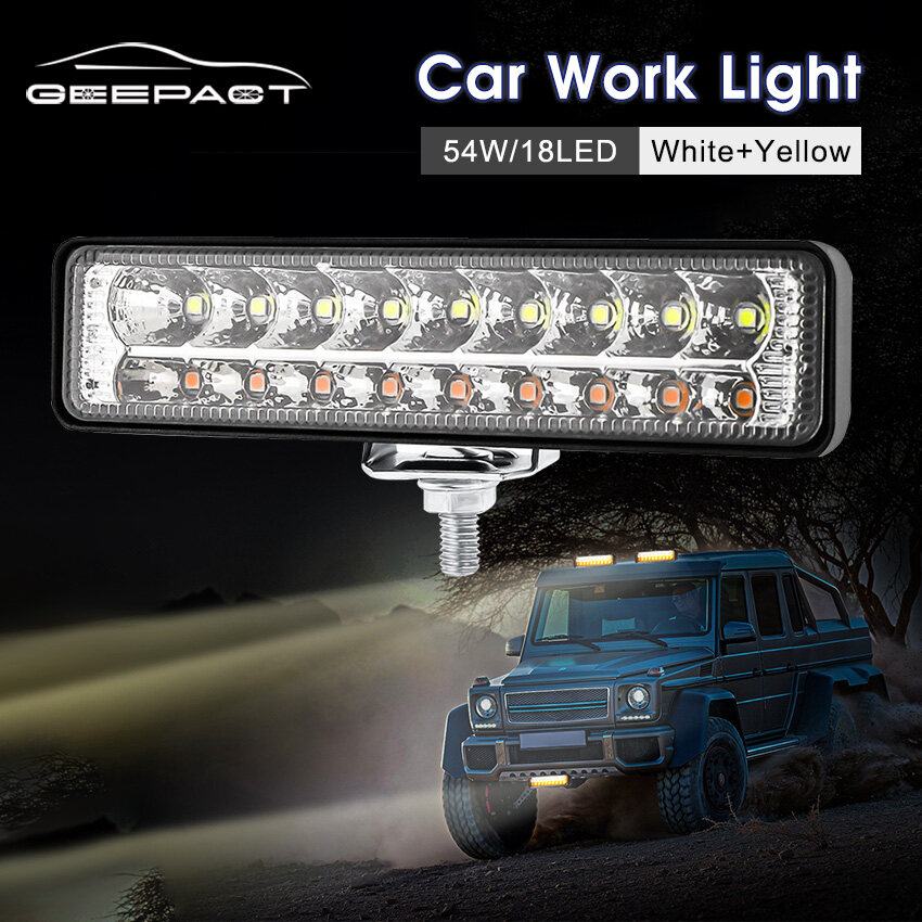 Geepact Car Work Light Flood Light 6500K Work Light Fog Lamp Driving Lamp