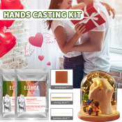 3D Hand Casting Mold Kit for Couples Diy Plaster Hand Mold Powder for Adults and Kids Valentine's Day Wedding Anniversary Gift