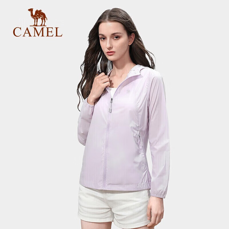 Camel outdoor upf 40+ women's sunscreen jacket fashion casual thin coat ราคา 588 บาท*ส่งฟรี