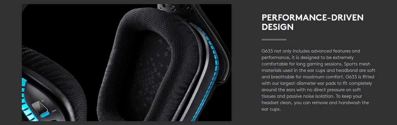 Logitech G633s RGB LIGHTSYNC Wired Gaming Headset 7.1 Surround Sound with Mic 24 9f8cea2e8ed2921d3dfd2c0884188e8e