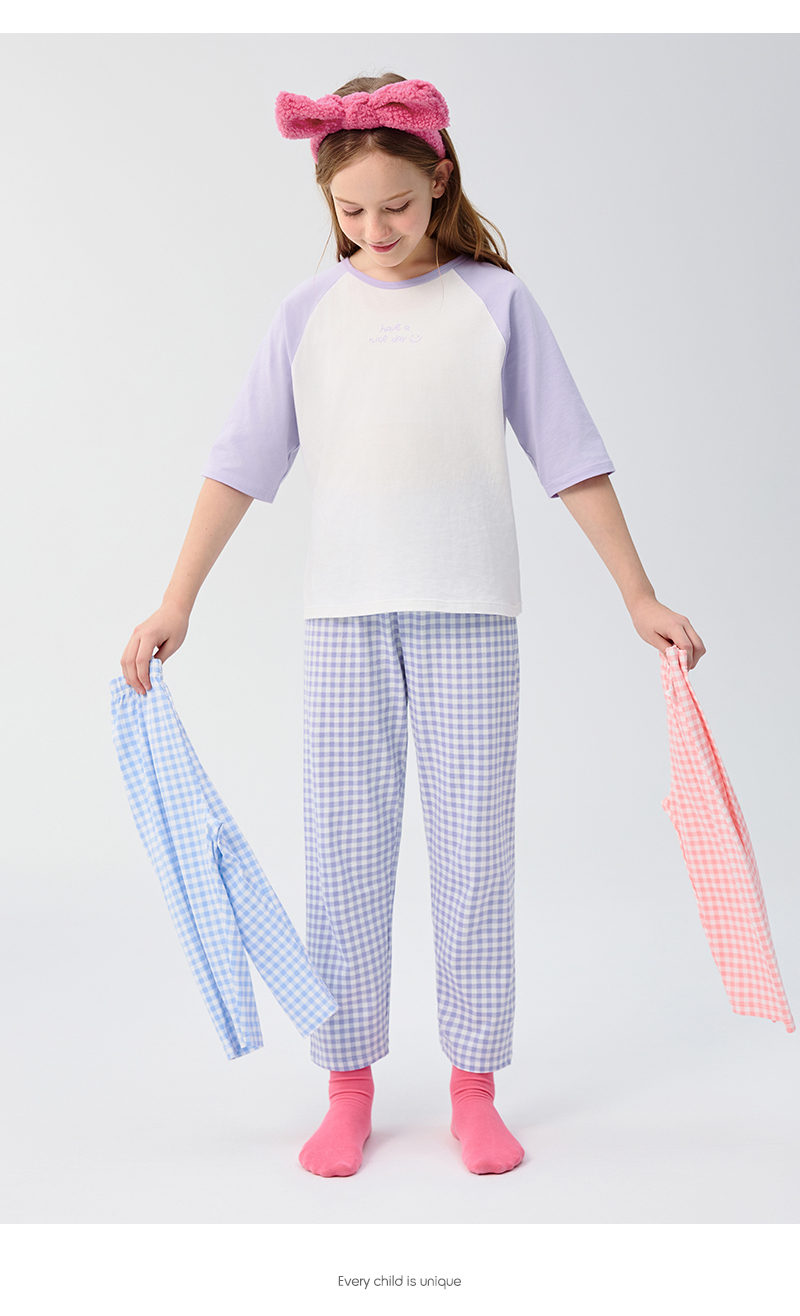 balabala Children Sleep Pants Summer Anti-Mosquito Pants Children Home Pants Bos Girl For Big Kids Soft Stretchy Comfortable · v4