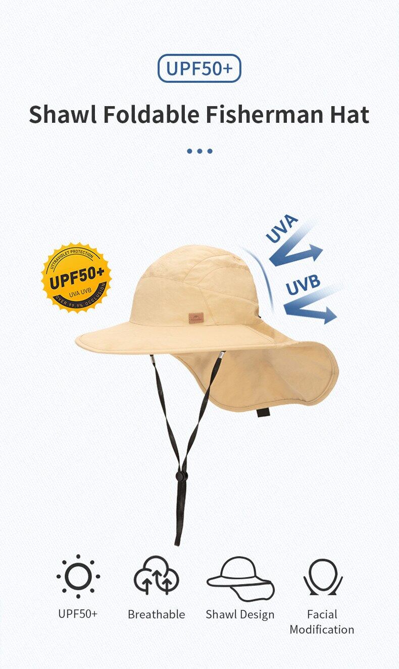 Naturehike Outdoor Shawl Folding Sun Hat Summer Large Area Sun Protection  Uv With Beach Fisherman Hat Cowboy Hat Camping Hat - AliExpress