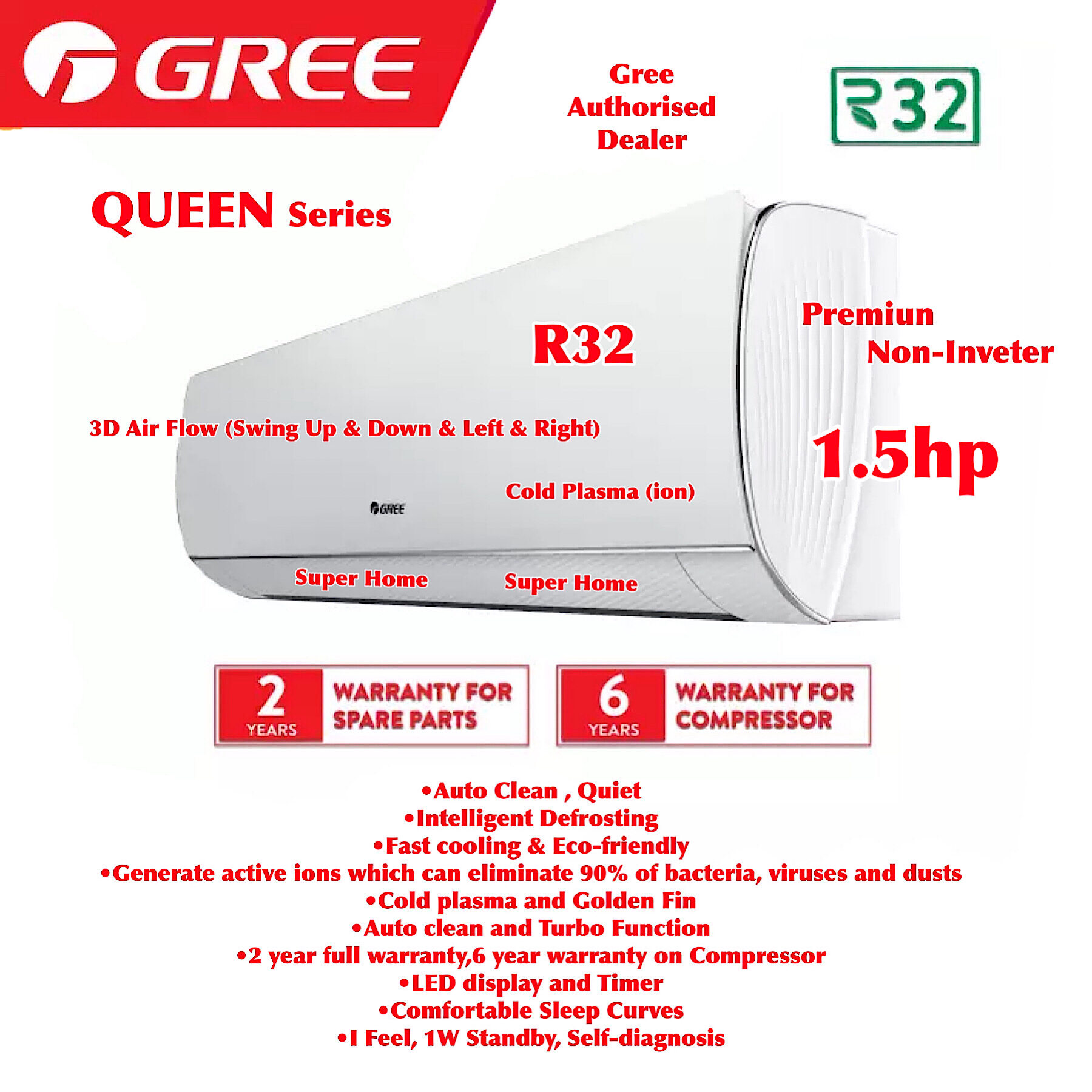 gree r32 non inverter