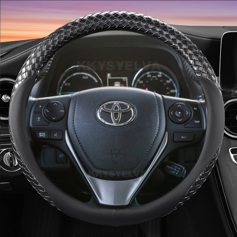 PU Leather Car Steering Wheel Cover For Toyota E'Z RAV4 2013-2019 Corolla 2013-2017 Scion iM 2016 Auris 2013-2016 Auto Accessories Giá 179,872 Đồng*Miễn phí vận chuyển