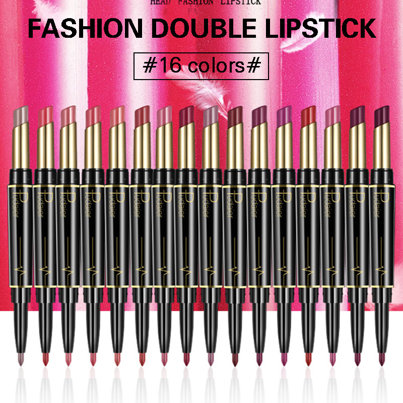 Gambar FAST DELIVERY??FREE SHIPPING?QIBEST 2 In 1 Double Head Matte Lip Liner * Waterproof Long Lasting Moisturizing Pigments * Makeup Lipliner Stick Pencil   Lipstick Set Cosmetics?COD?