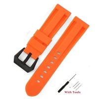 Zhangeer Bộ phận thay thế dây đeo đồng hồ Dây đeo đồng hồ bằng Silicone thể thao chất lượng cao 20mm 22mm 24mm 26mm cho panerai Dây đồng hồ Đồng hồ phổ quát Phụ Kiện Vòng đeo tay kèm dụng cụ