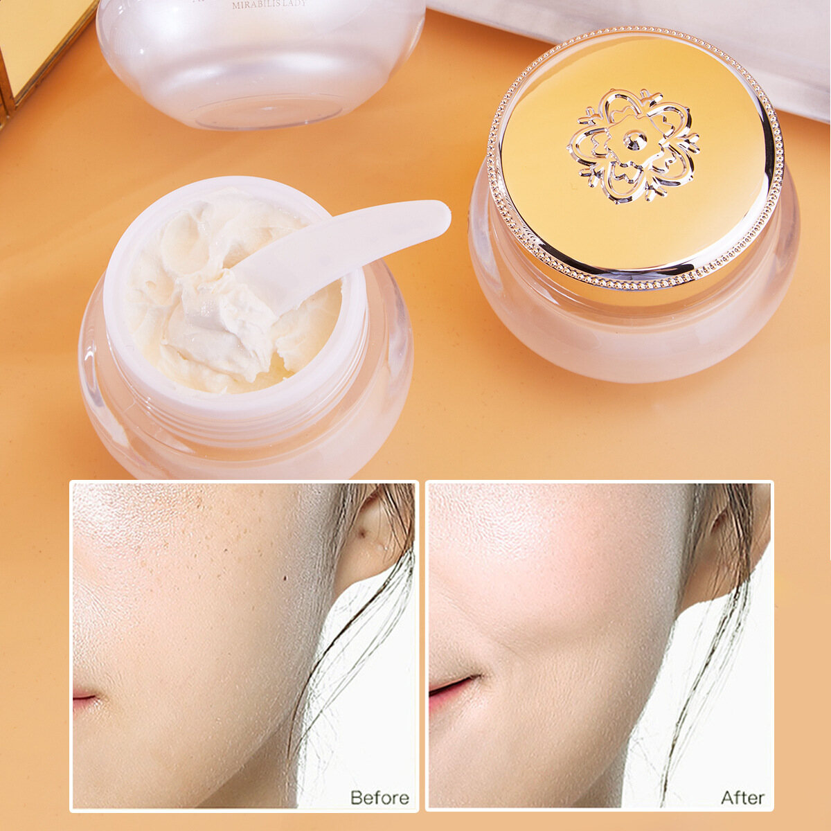 Gambar Imported from JapanNOVO Lady Cream Lazy Cream Concealer Skin Care Repair Cream Moisturizing Moisturizing Brightening Skin Color Fading Fine Lines No Makeup Remover