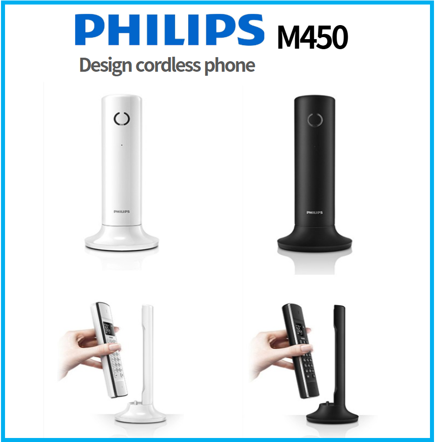 Philips M450 Digital Cordless Phone Speaker Telephone Phone Wireless 1.7GHz ราคา 4,592 บาท*ส่งฟรี