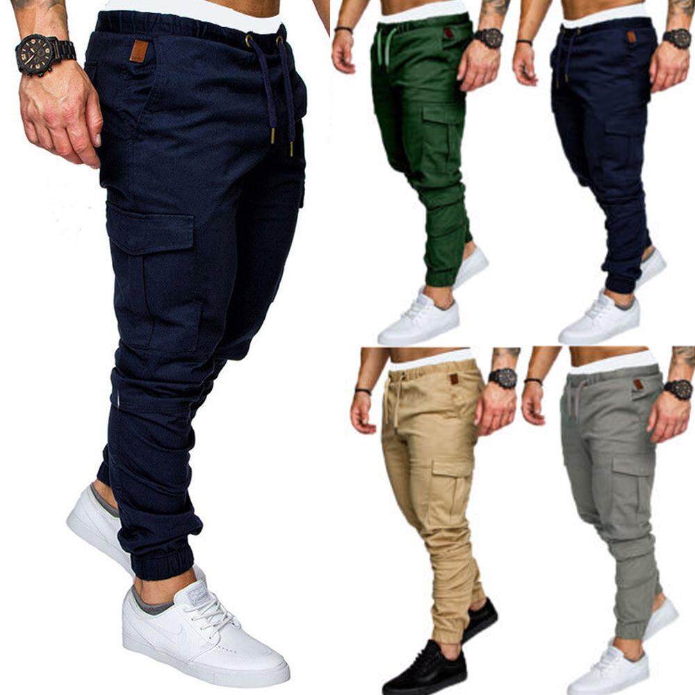 mens cotton sweatpants with elastic cuffs