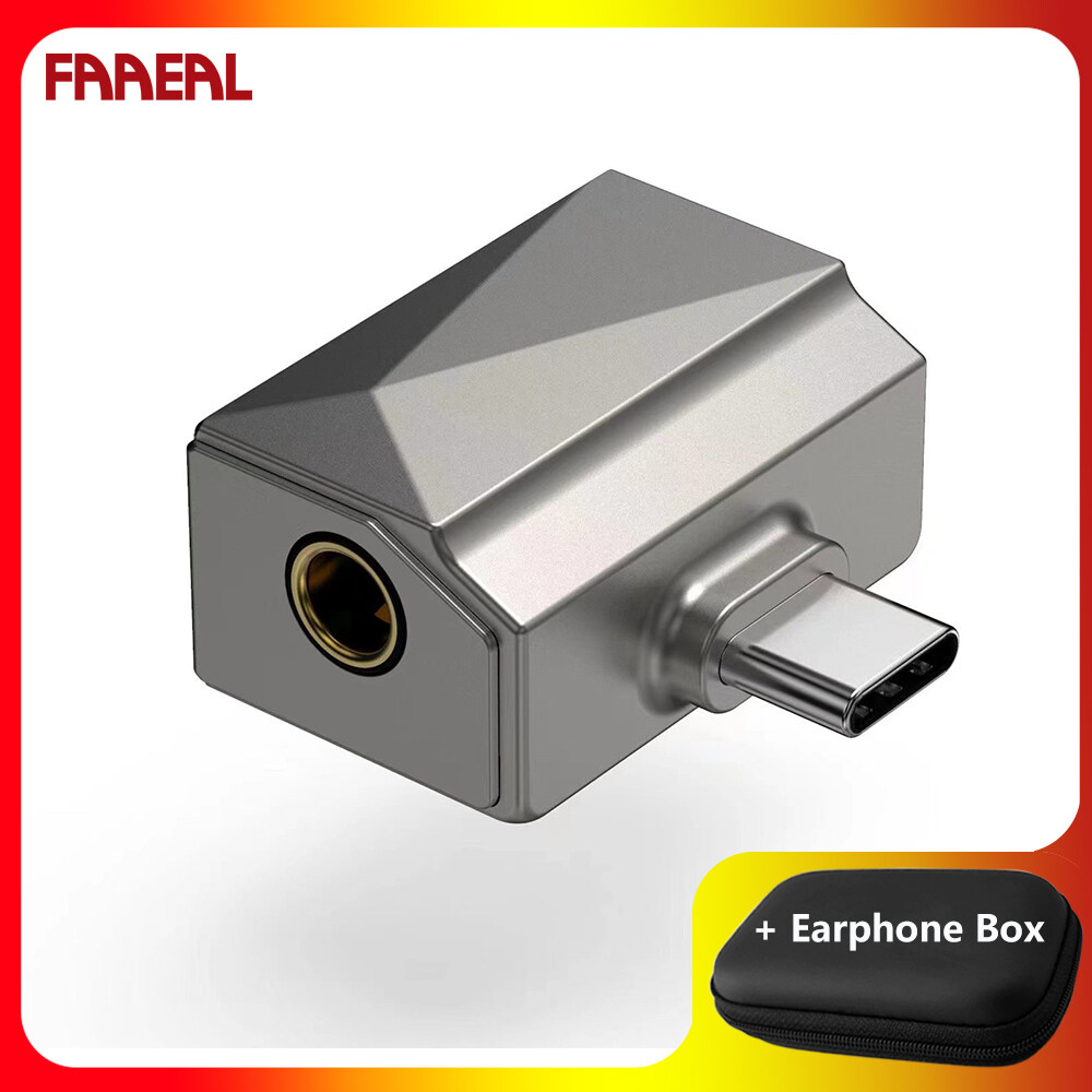 Bộ khuếch đại tai nghe DAC Hifi aelears ae301 Nexus Thêm faaeal PU hộp lưu trữ hình vuông Type-C đến