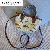 Straw Woven Crossbody Bag by Longchamp