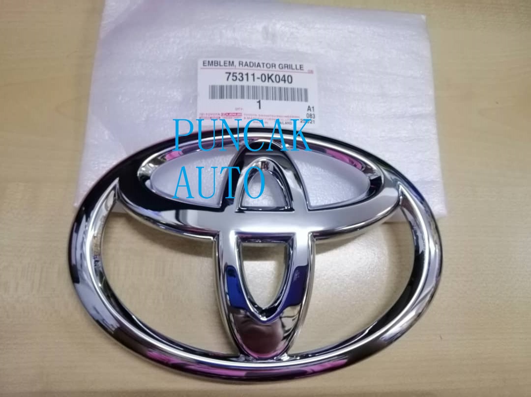 Toyota Harrier Front Grille Emblem – Gold & Chrome, Choose Size 12-16cm (Rebuilt Vintage)