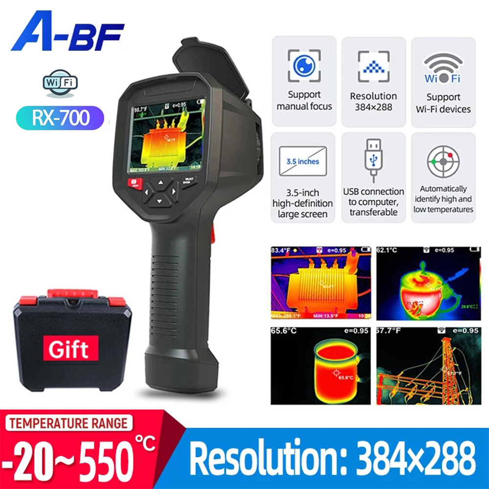 A-bf hồng ngoại thiết bị tạo ảnh bằng nhiệt rx-700 mạch pcb công nghiệp phát hiện đường ống nhiệt 384*288 pixel wi-fi hồng ngoại máy ảnh nhiệt