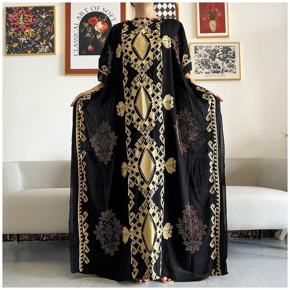 Buy Dress Muslimah Gold Black Online at a Better Price | Lazada Malaysia