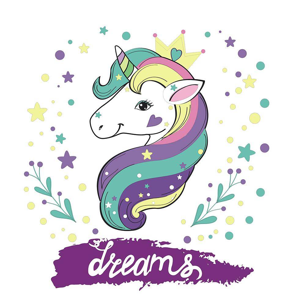 Kartun Unicorn Mahkota Berbentuk Stiker Dinding Ruang Tamu Stiker Ruangan Stiker Kamar Tidur Anak Anak Stiker Ruangan Stiker Dekorasi