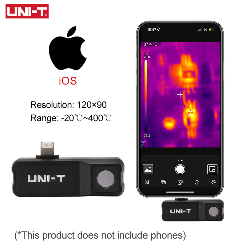 Camera nhiệt uni-t cho điện thoại uti120 mobile uti120ms camera nhiệt ios android phát hiện nhiệt sàn
