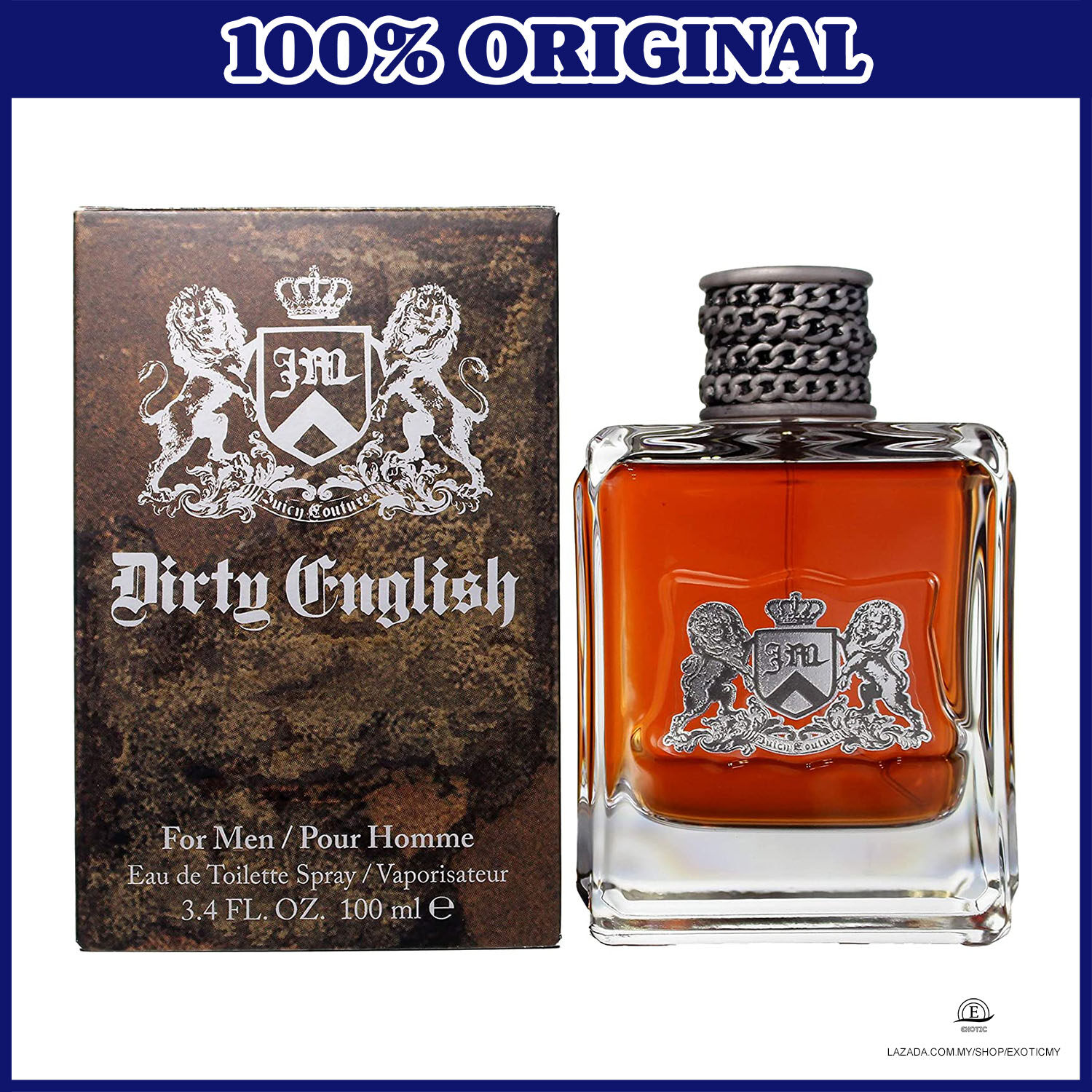 JUICY COUTURE DIRTY ENGLISH EDT 100ML FOR MEN | Lazada