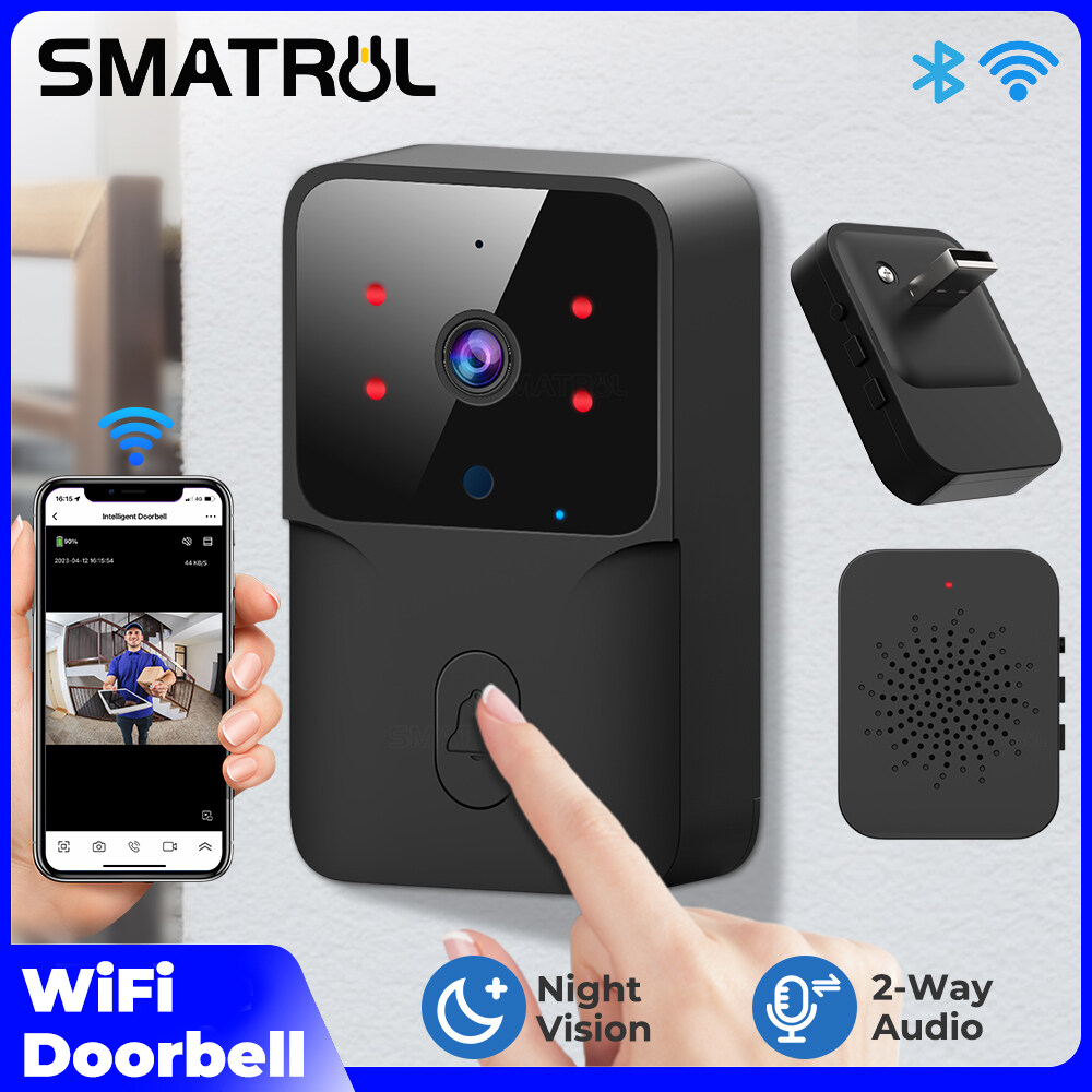 Smatrul tuya không dây thông minh wifi chuông cửa ngoài trời 1080p độ nét cao máy ảnh chống trộm chuông cửa chuông cửa có thể nhìn vào ban đêm hệ thống liên lạc intercom bằng video nhà màn hình điện thoại cửa giọng nói máy ảnh chuông cửa không thấm nước v