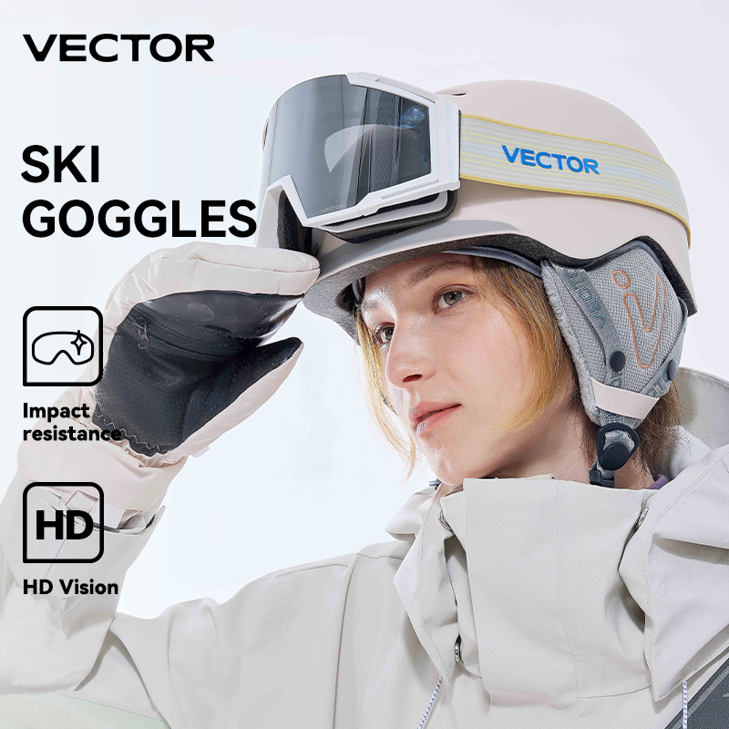 VECTOR Small Ski Goggles Frame Print Strap for Men Women Interchangeable Magnetic Lens UV400 Sunglasses Anti-fog Snow Glasses ราคา 2,399 บาท*ส่งฟรี