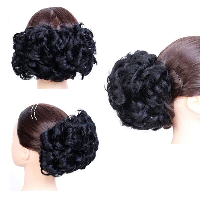 Lupu 5 Colors Synthetic Hair Bun Chignon With Two Combs Updo
