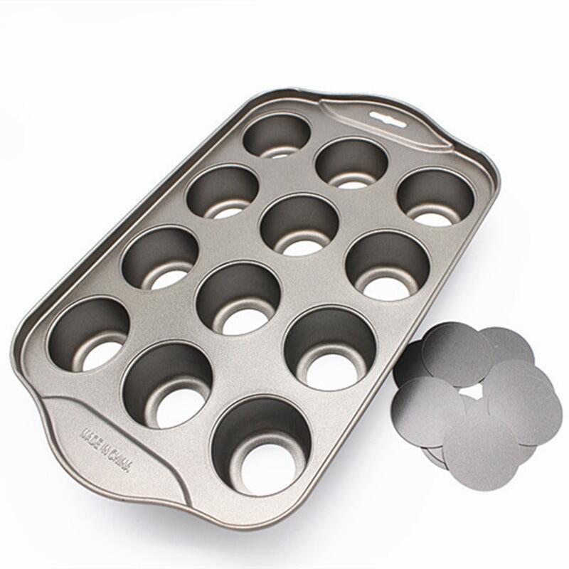 Gambar Removable 12 Mini Cake Tray Cheesecake Cup Non Stick Muffin Cupcake Baking Pan Case Party Tray Cake Mold Kitchen Baking Tool