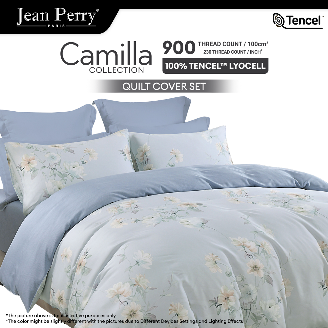 Jean Perry TENCEL™ Camilla Quilt Cover Set - 900TC Cooling Breathable Luxury Bedding