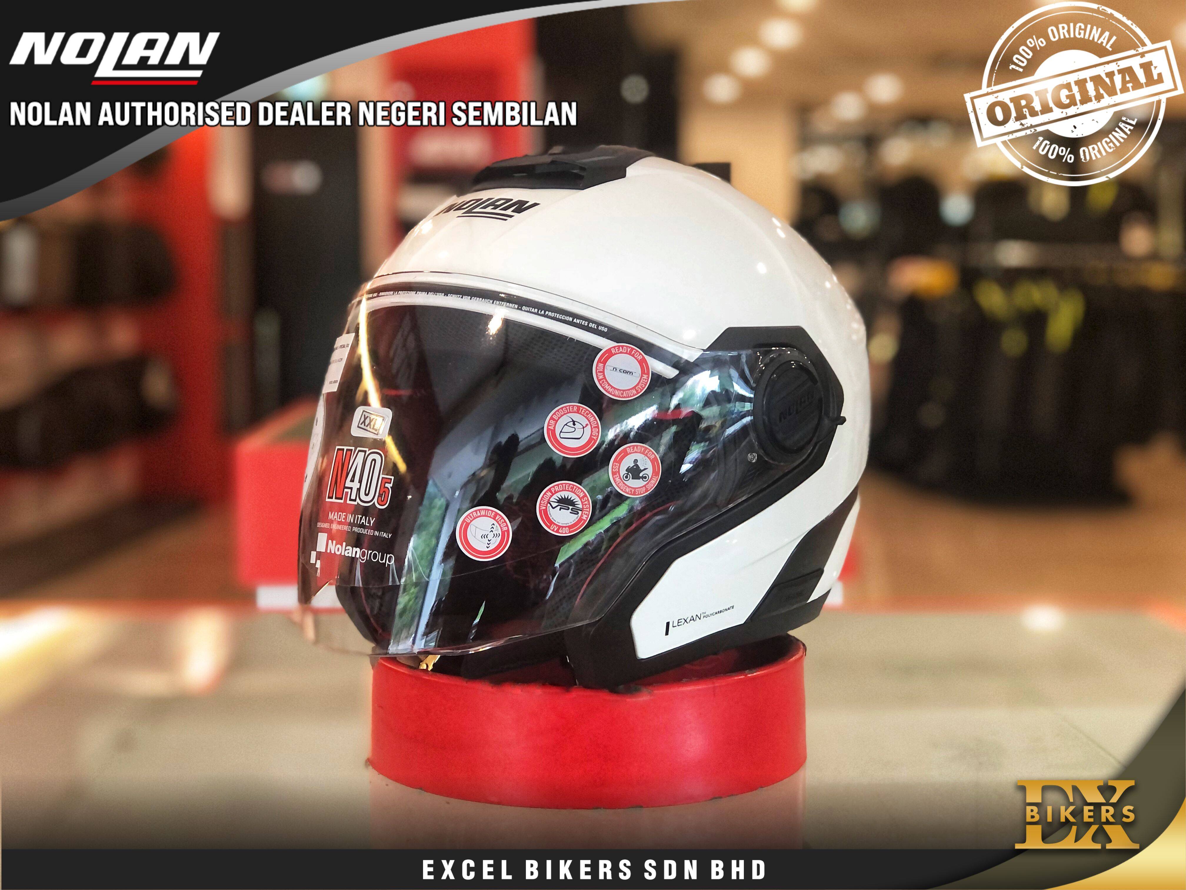 NOLAN N40-5 SPECIAL N-COM 015 WHITE OPEN FACE HELMET Lazada Lazada