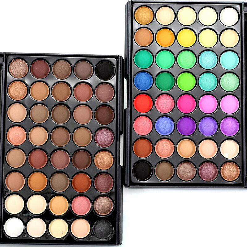 【ZNBY 1 Set 40 Colors Beauty Women Eye Shadow Makeup Palette Shimmer Matte Comestic Eyeshadow Plate