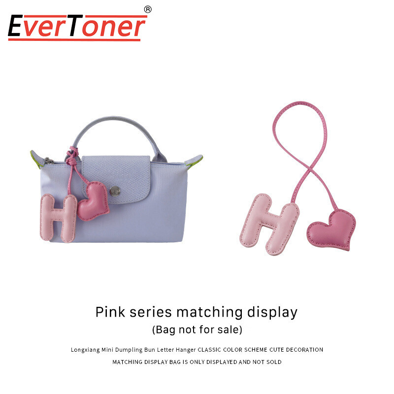 Evertoner móc khóa túi cho Longchamp Charm gắn túi da cừu thư mặt trang sức chủ đề Tình Yêu xe cao c