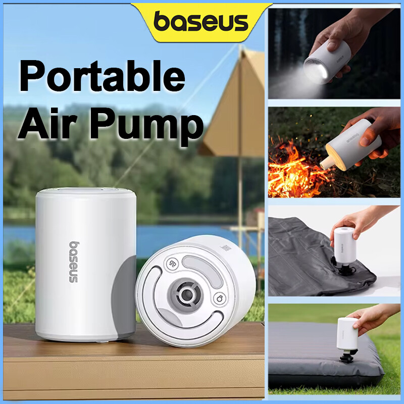 Baseus 5 trong 1 máy bơm không khí xách tay thổi phồng xì hơi chân không lưu trữ cho giường nệm hơi phao bơi máy bơm không khí cắm trại ngoài trời