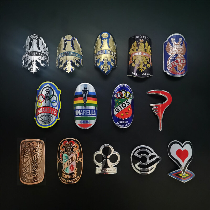 Bianchi nhôm kim loại Sticker khung xe đạp phía trước ngã ba hơi nước Sticker DIY cũ thương hiệu phim xe đạp santacruz đề can