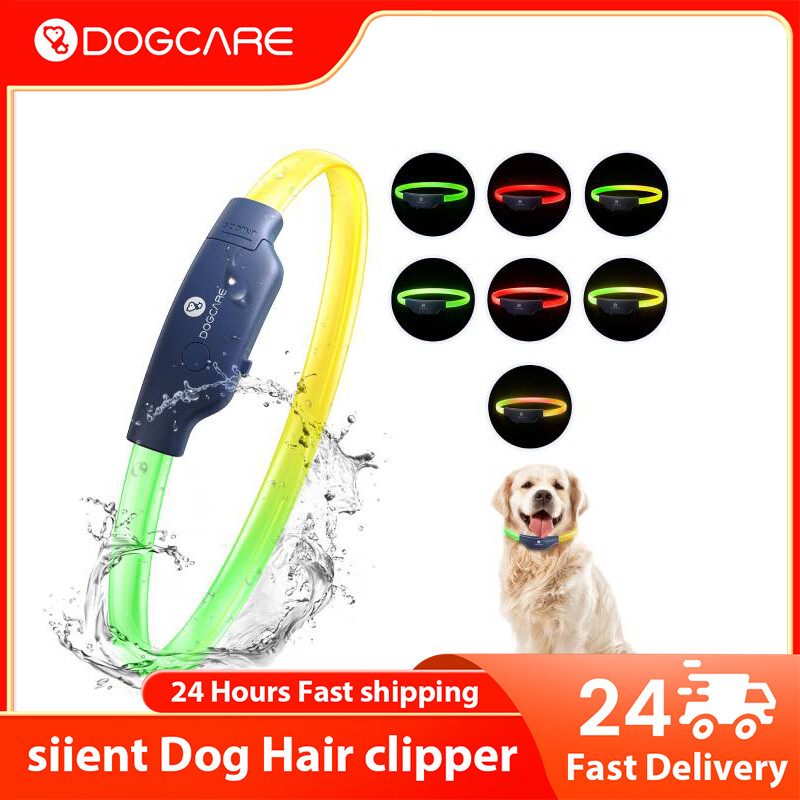 Dogcare vòng cổ led nổi bật cho chó vòng cổ phát sáng an toàn cho thú cưng ban đêm chống lạc dây đai an toàn cho thú cưng 7 màu có thể sạc lại usb