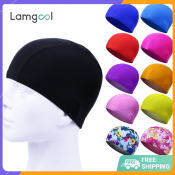 Elastic Nylon Swimming Cap with Ear Protection - OUA958