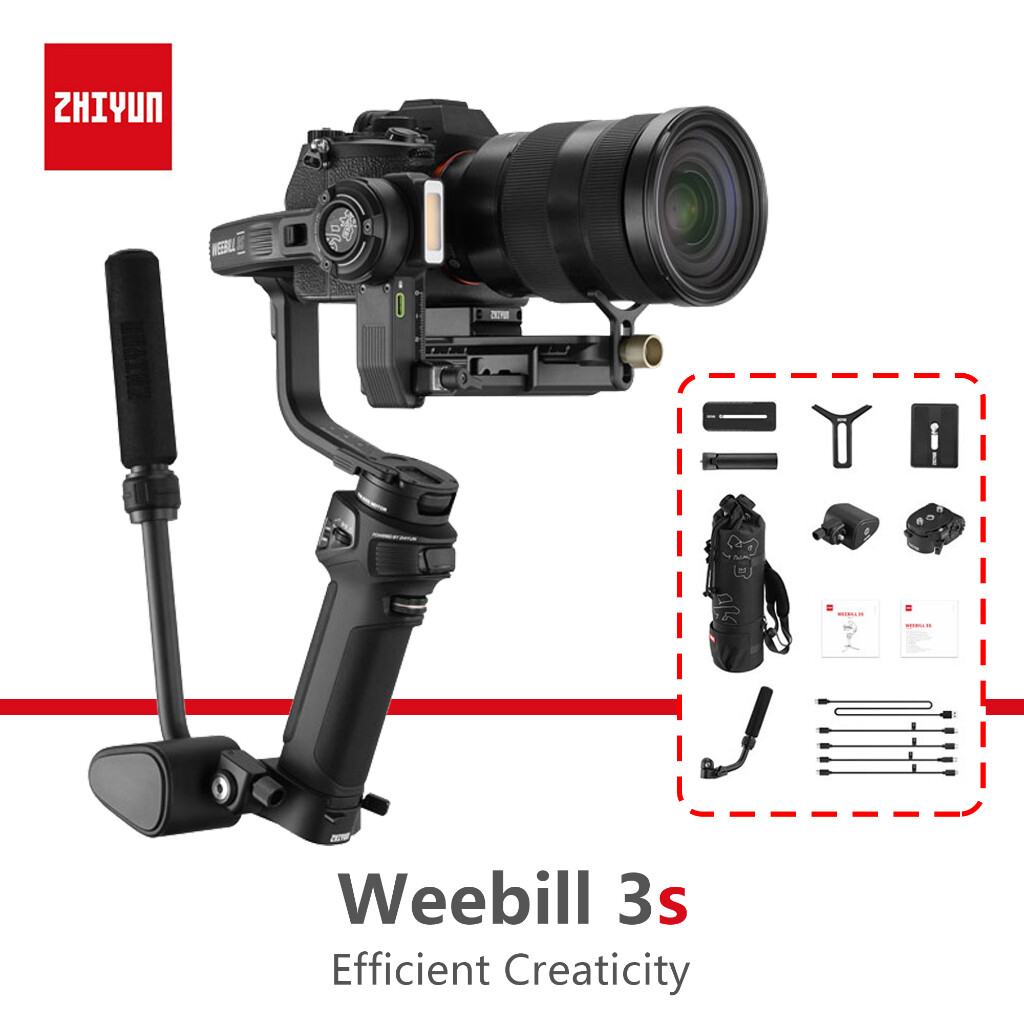 ZHIYUN Weebill 3S Handheld 3-Axis Gimbal Stabilizer Shooting Anti Shake Handheld Pan Tilt Follow Up Video Micro Single Camera Professional Three-Axis Balancer SLR Stabilizer ราคา 11,888 บาท*ส่งฟรี