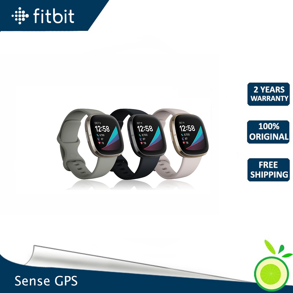 Fitbit Sense GPS Smartwatch Built-In AMOLED Display GPS Tracking Stress Detection Tracking Sport Smart Watch ราคา 4,850 บาท*ส่งฟรี