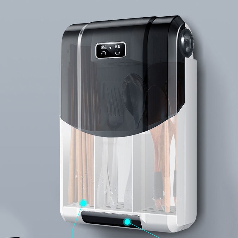 Gambar Intelligent chopsticks sterilizer small home sterilization dry dust wall mountable cutlery boxes new chopsticks tube