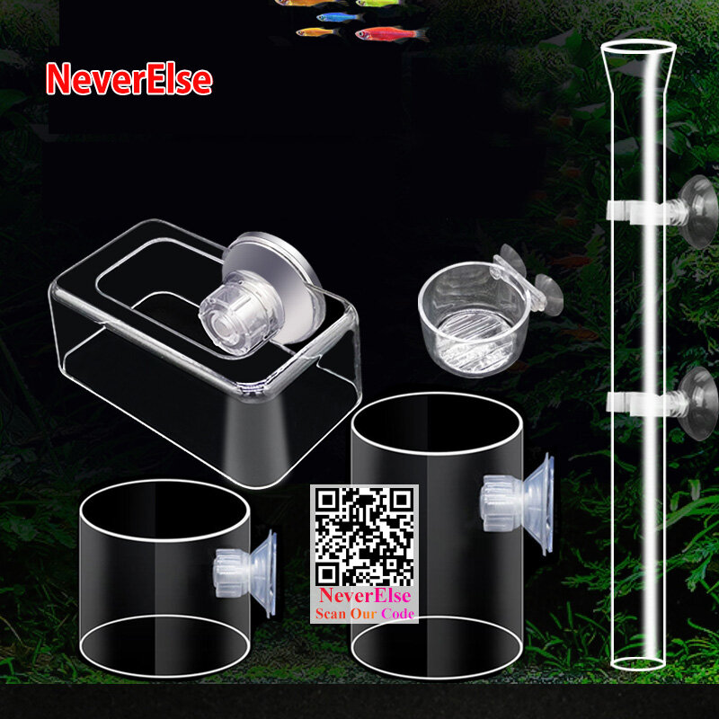 Bể cá thủy sinh trung chuyển, Vòng tròn cho ăn, người giữ cốc đựng thức ăn thực vật, công cụ cho ăn giun đỏ hồ cá, bể cá cung cấp chậu Acrylic, chén khay cho ăn tôm, dụng cụ cho ăn thức ăn nuôi tôm Acrylic, ống nuôi cá thủy sinh