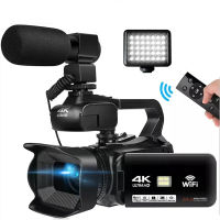 EKLEVA Full 4k Camcorder 64MP live stream Professional Digital Video Camera Streaming Auto Focus Photography Vlog Recorder 4″ Touch Screen